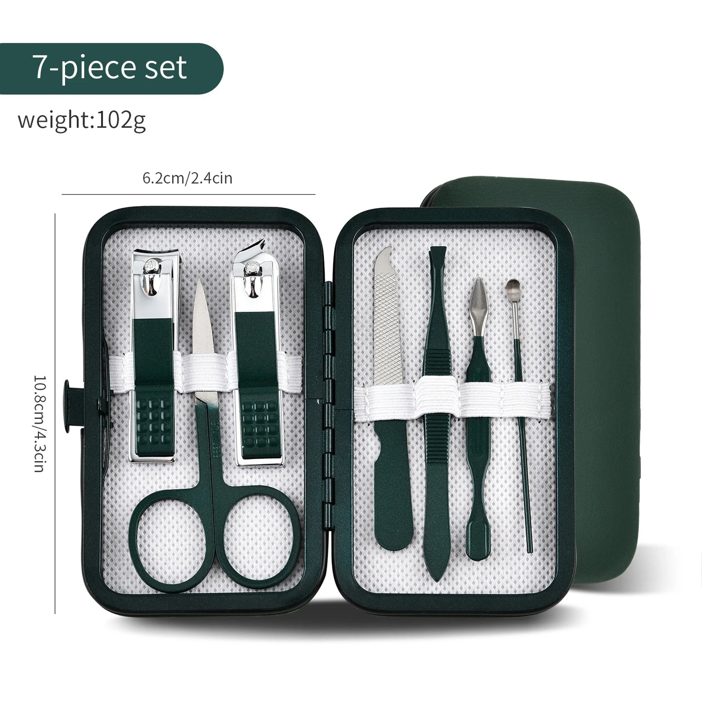 Stainless Steel Nail Clippers Set – Complete Grooming Kit with Portable Case - Mrmora