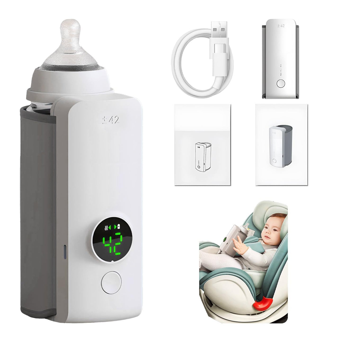 Portable Baby Bottle Warmer – USB Charging - Mrmora