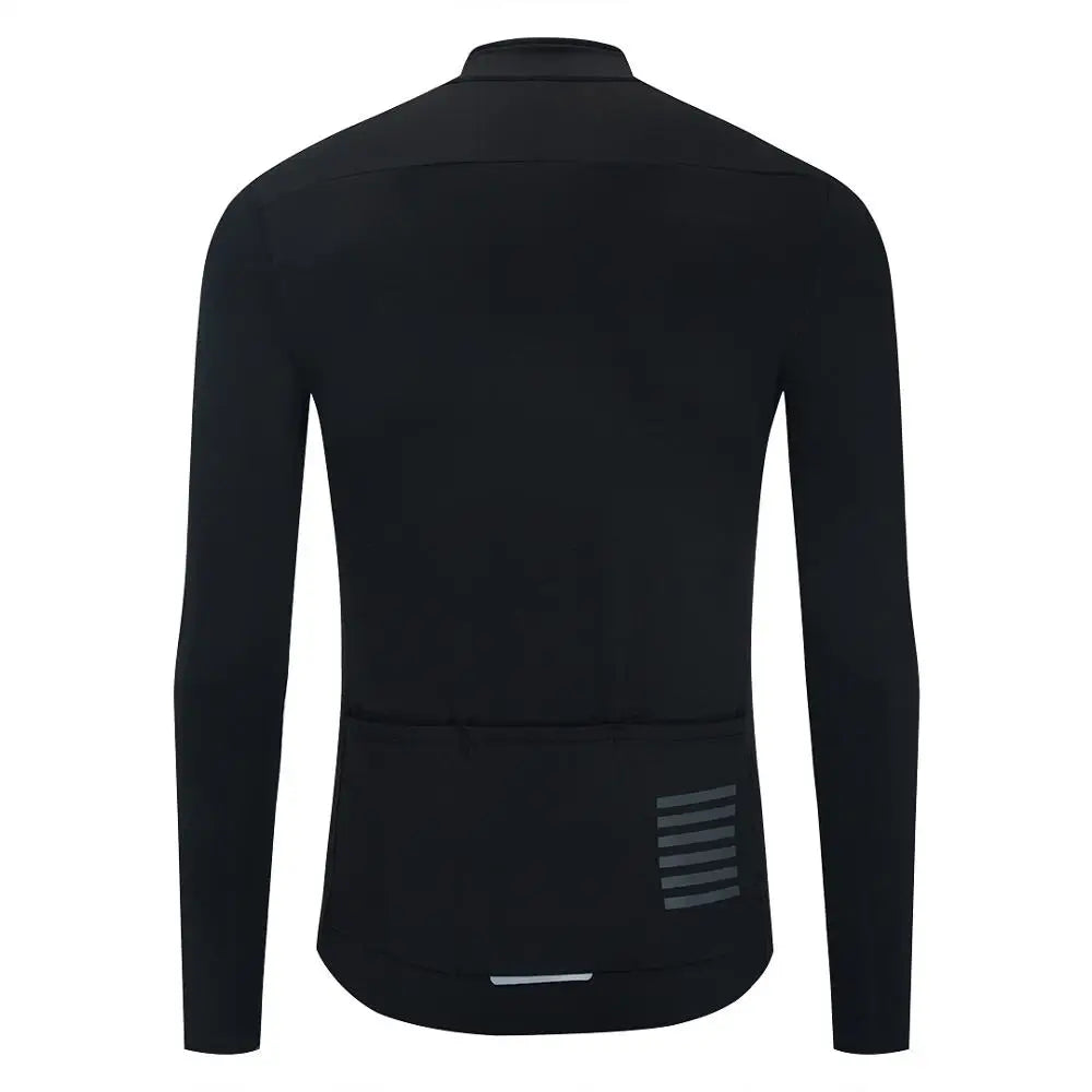 YKYWBIKE Winter Cycling Jacket – Thermal Fleece, Long Sleeve, Black - Mrmora