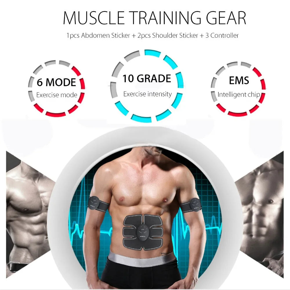 EMS Wireless Muscle Stimulator – Smart Abdominal Trainer & Body Slimming Massage - Mrmora