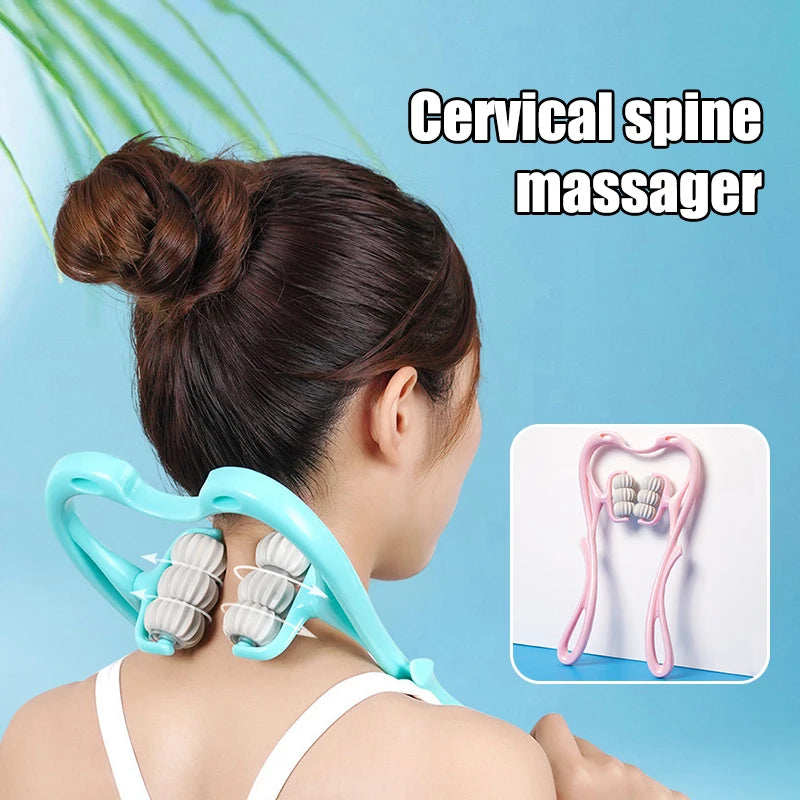 Cervical Neck Massager 6-Ball Roller - Mrmora