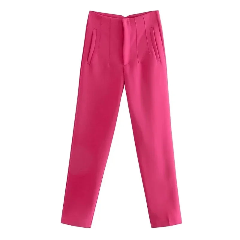 High-Waisted Formal Pencil Trousers – Office Wear for Women - Mrmora