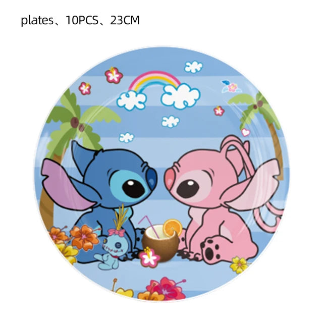 Lilo & Stitch Party Supplies – Plates, Balloons, Banner & Tablecloth for Kids - Mrmora