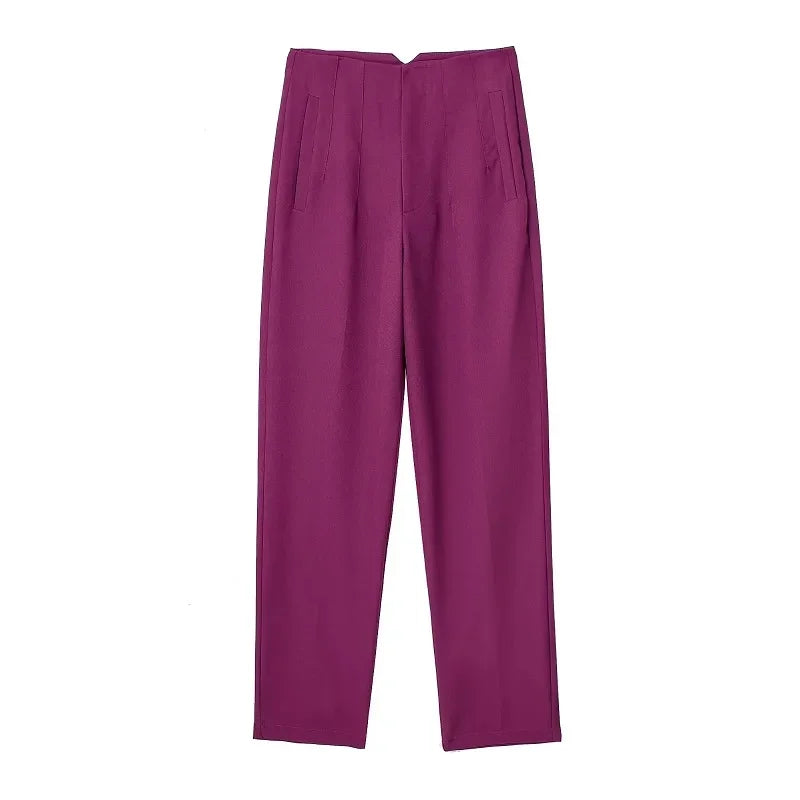 High-Waisted Formal Pencil Trousers – Office Wear for Women - Mrmora