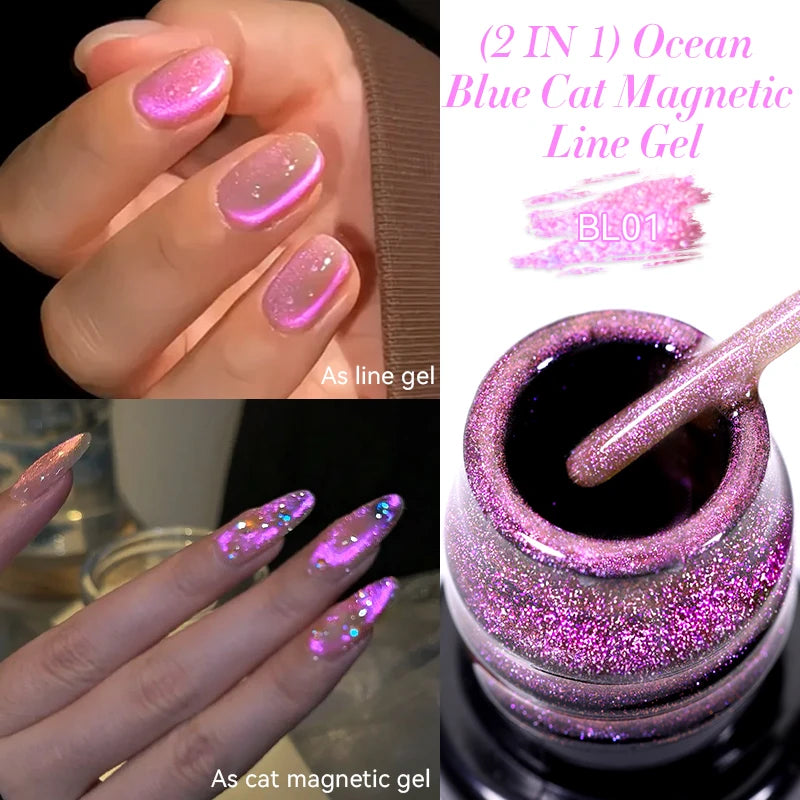 LILYCUTE Champagne Gold Glitter UV Gel – Nail Art Liner - Mrmora