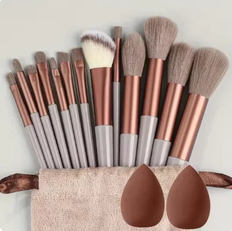 13 PCS Makeup Brushes Set - Soft & Durable Cosmetic Tools - Mrmora