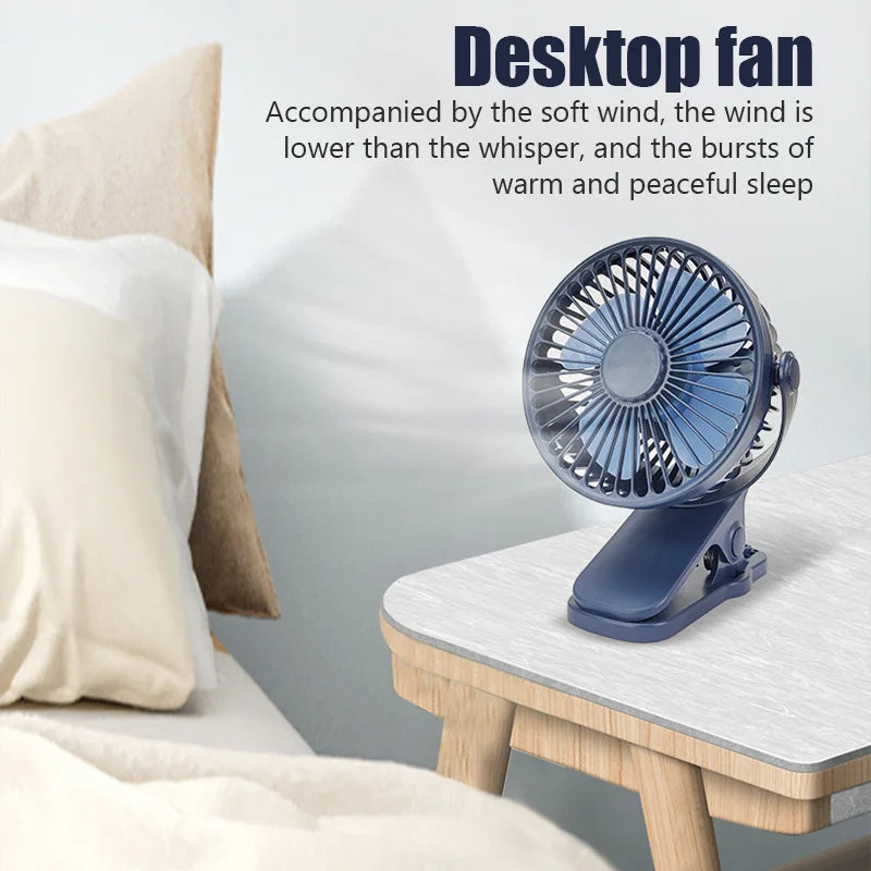 Portable Mini USB Clip Fan – Quiet & Compact Cooling Solution - Mrmora