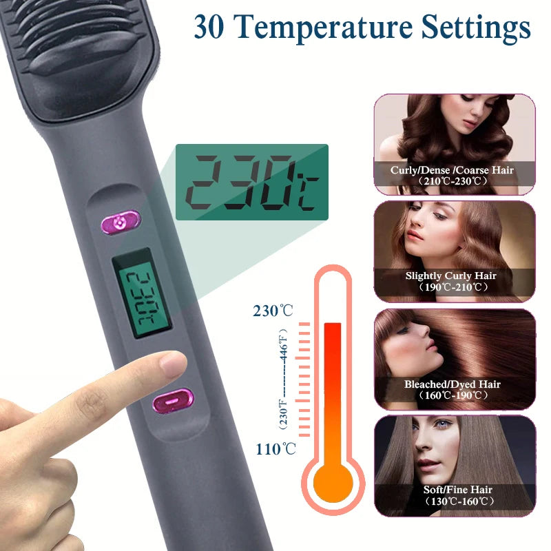 Electric Hot Comb Straightener Brush - Mrmora