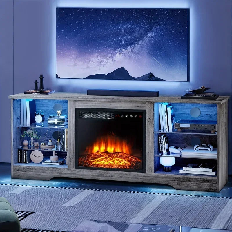 58" Fireplace TV Stand – Stylish Warmth & Entertainment in One