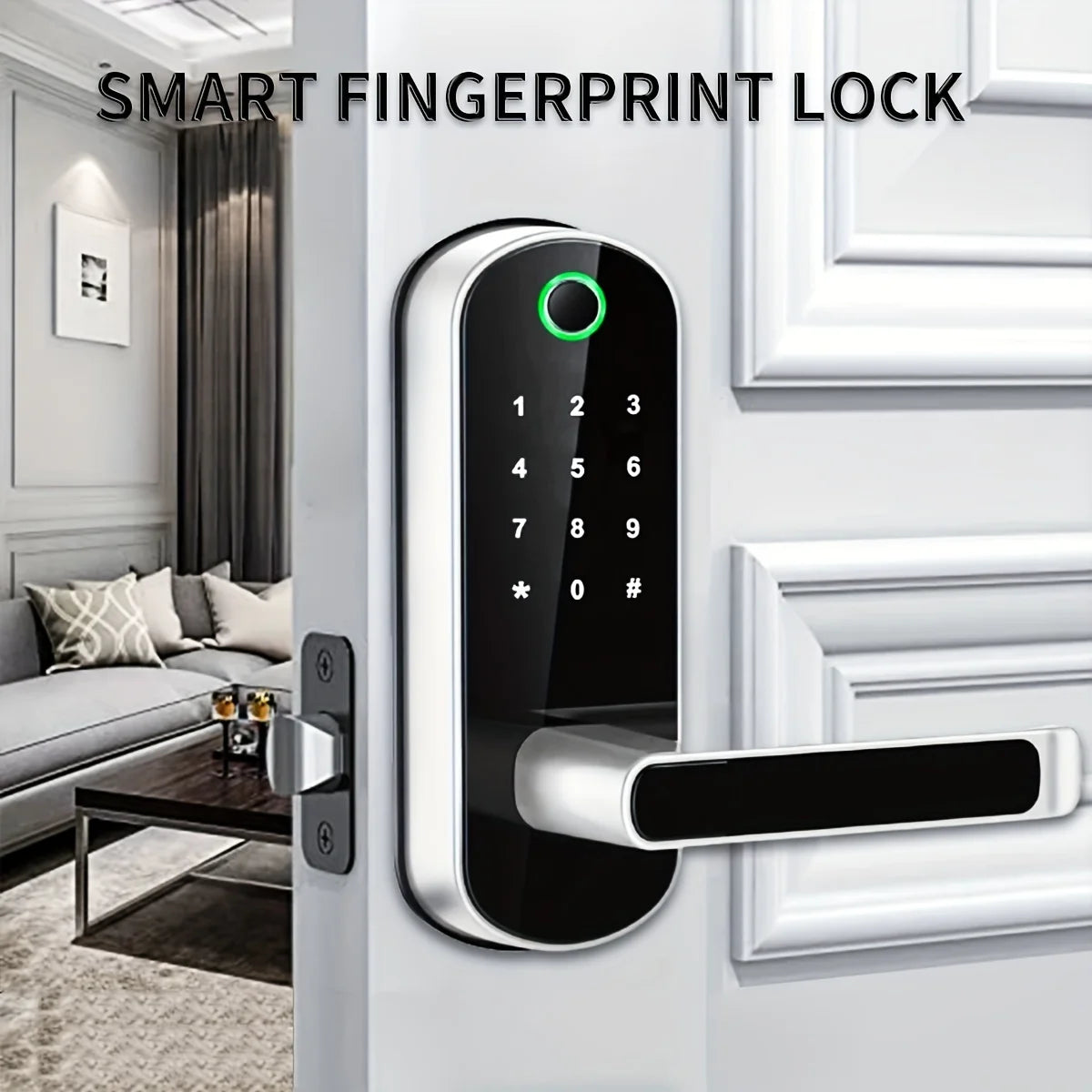 Smart Fingerprint Door Lock – Keyless, WiFi, IP67 Waterproof - Mrmora