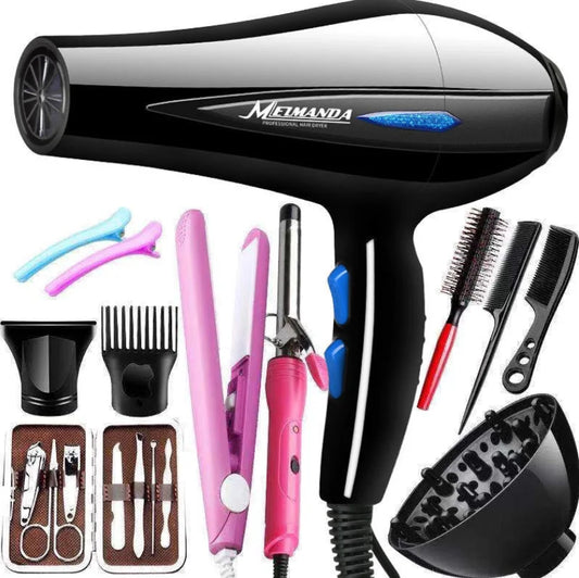 Negative Ion Hair Dryer with 3-Speed Settings & Cold Air Function – Moisturizing & Low Noise - Mrmora