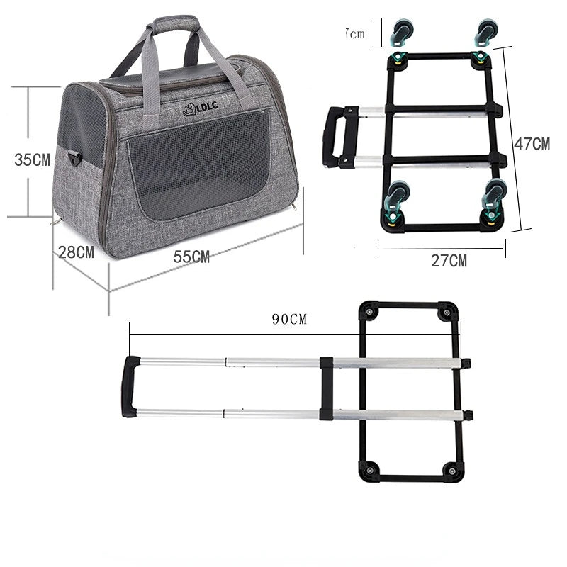 Portable Pet Travel Trolley - Mrmora