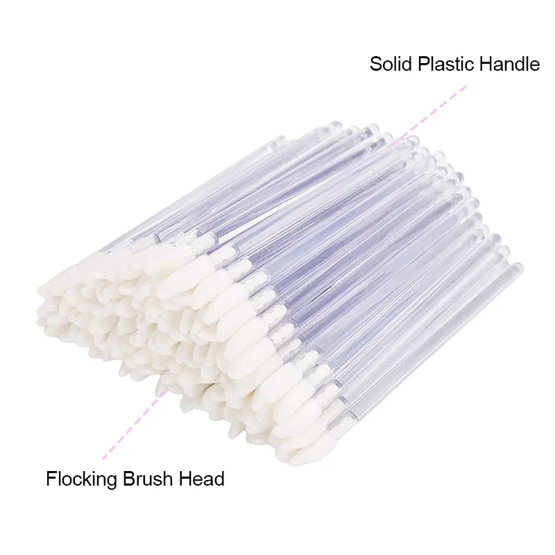 50 Pcs Disposable Lip Gloss Applicator Wands – Portable Beauty Tools - Mrmora