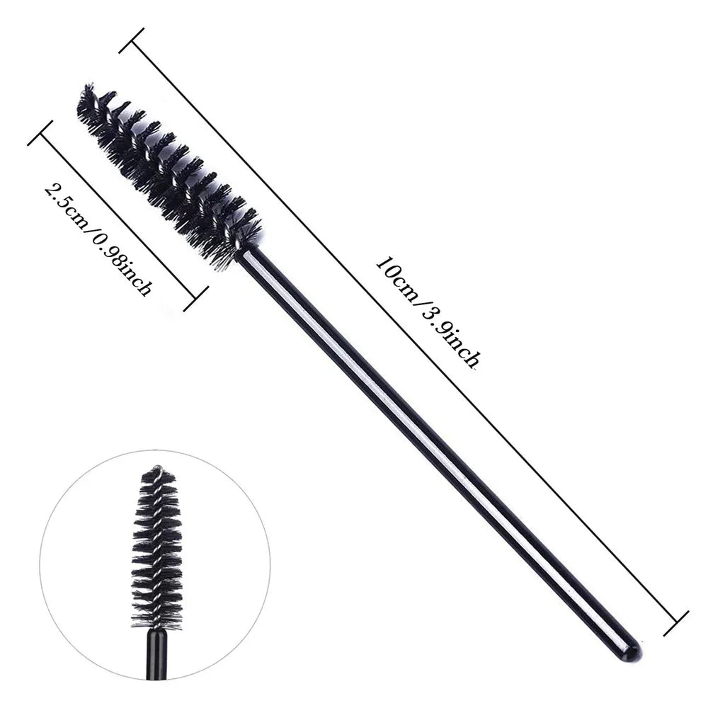 50/100Pcs Disposable Eyebrow & Eyelash Brushes – Mascara Applicators - Mrmora