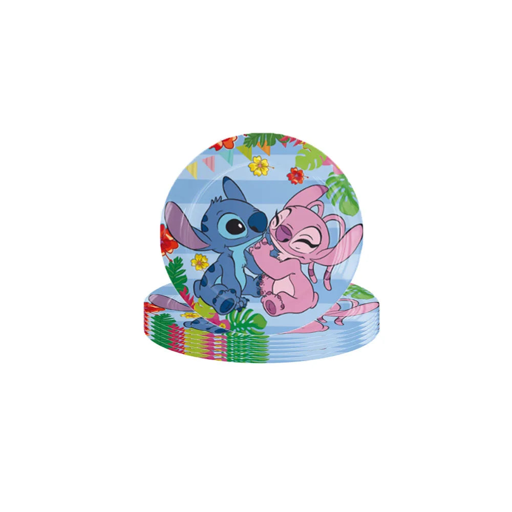 Lilo & Stitch Party Supplies – Plates, Balloons, Banner & Tablecloth for Kids - Mrmora