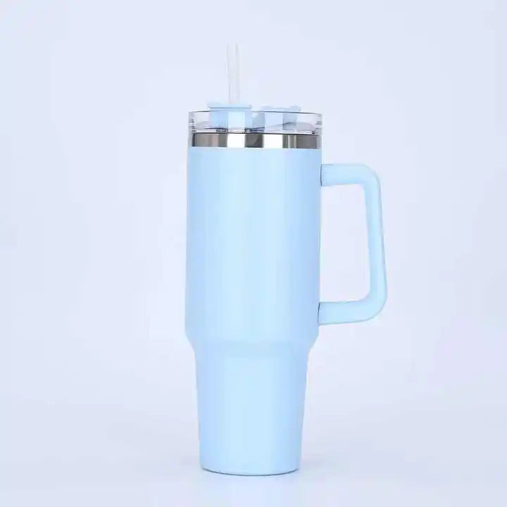 40oz Vacuum Insulated Tumbler - Stainless Steel Travel Cup with Handle - Mrmora