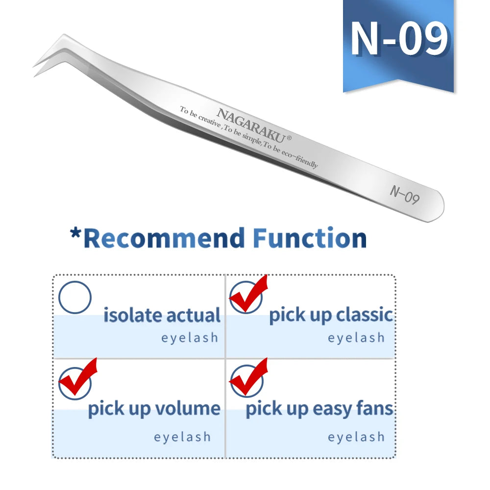 NAGARAKU Precision Eyelash Extension Tweezers - Mrmora