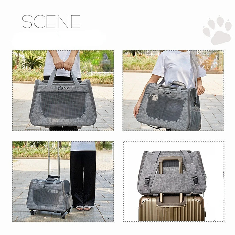 Portable Pet Travel Trolley - Mrmora