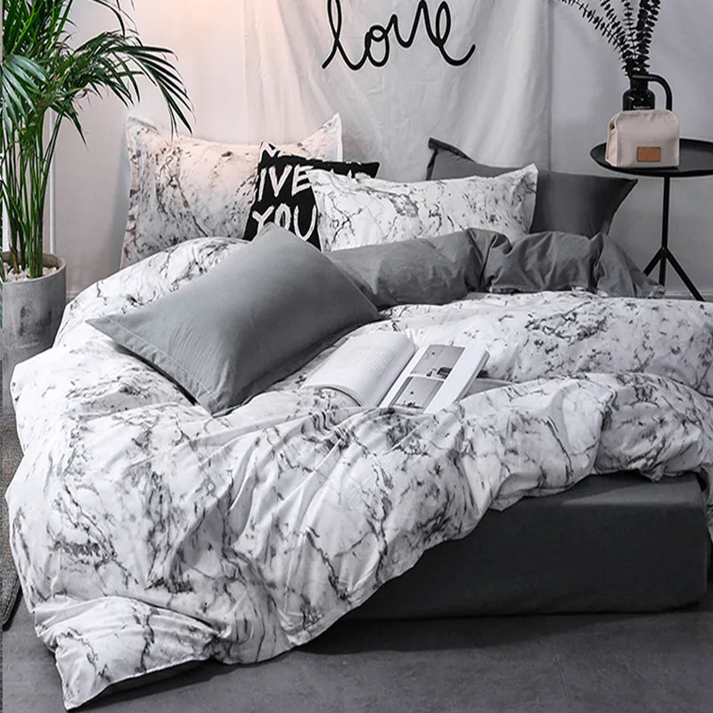 3pcs Duvet Cover Set with Pillow Case - Double Comforter Bedding Set - Mrmora