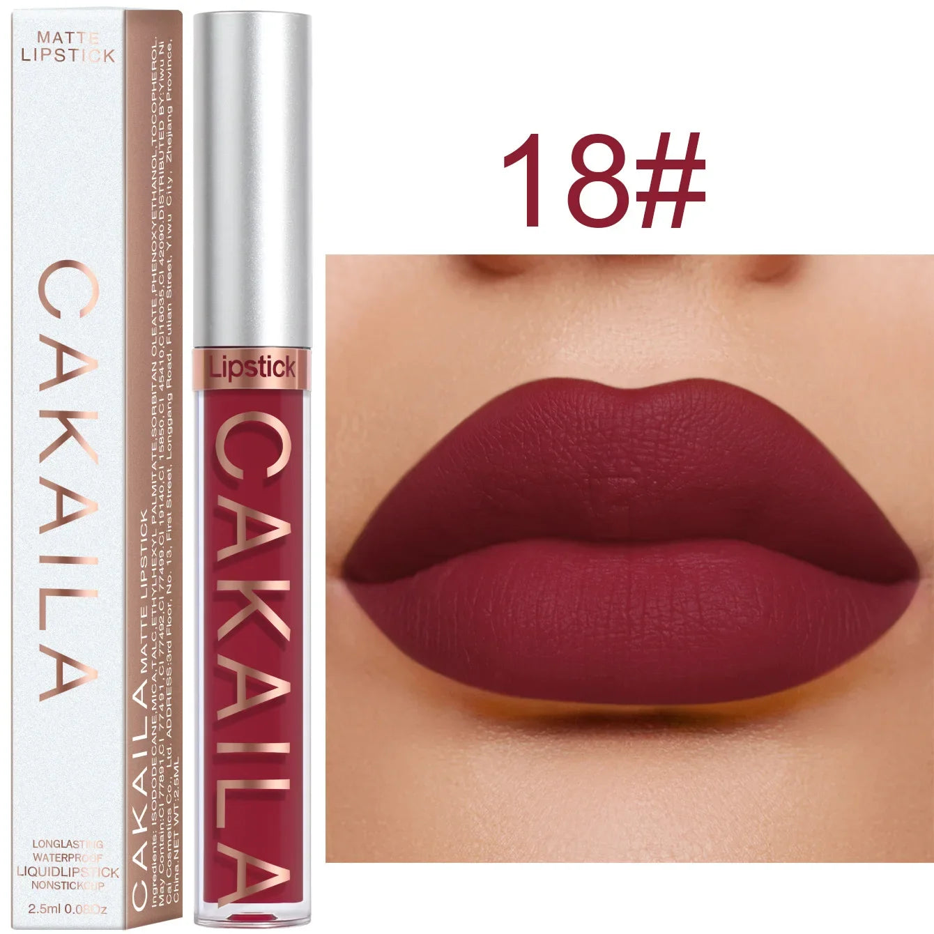 18-Color Matte Liquid Lipstick Set – Long-Lasting & Bold - Mrmora