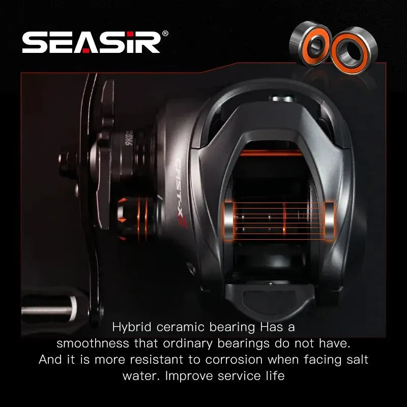 SEASIR Cast X2 Baitcasting Reel – Smooth & Powerful 7.3:1 - Mrmora