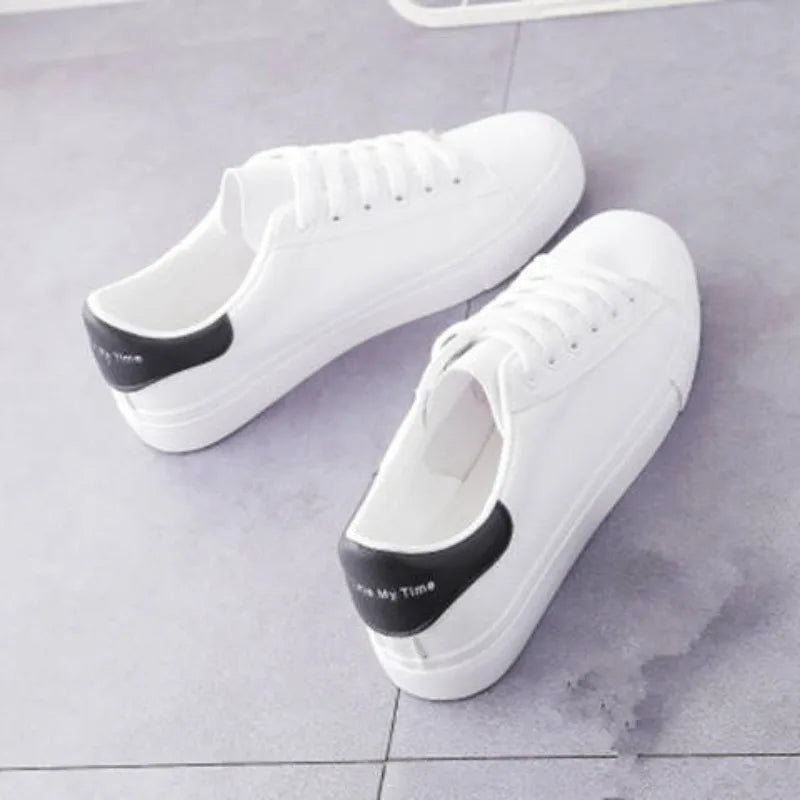 Classic White PU Sneakers - Mrmora