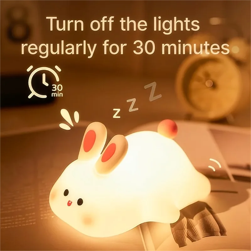 Adorable LED Silicone Night Light – Panda, Sheep, Rabbit Design