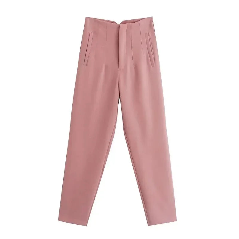 High-Waisted Formal Pencil Trousers – Office Wear for Women - Mrmora