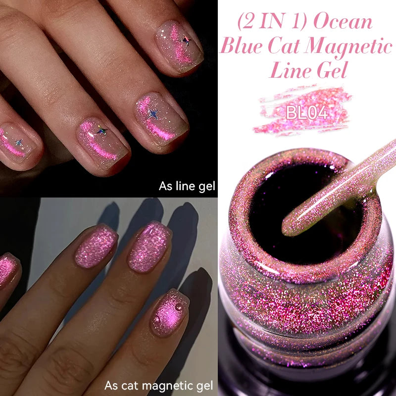 LILYCUTE Champagne Gold Glitter UV Gel – Nail Art Liner - Mrmora