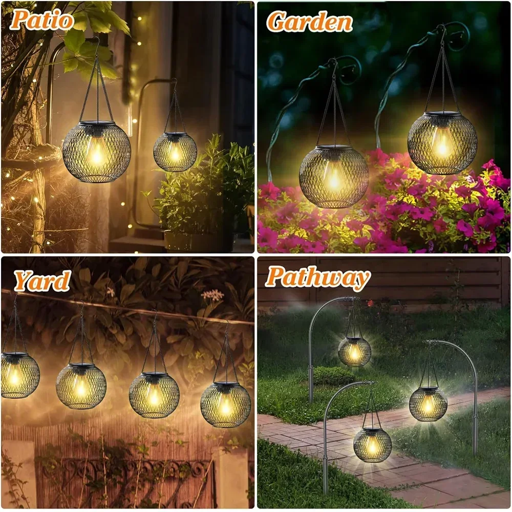 Ortiny Solar Lantern Outdoor – Waterproof Hanging Lights for Garden Décor - Mrmora