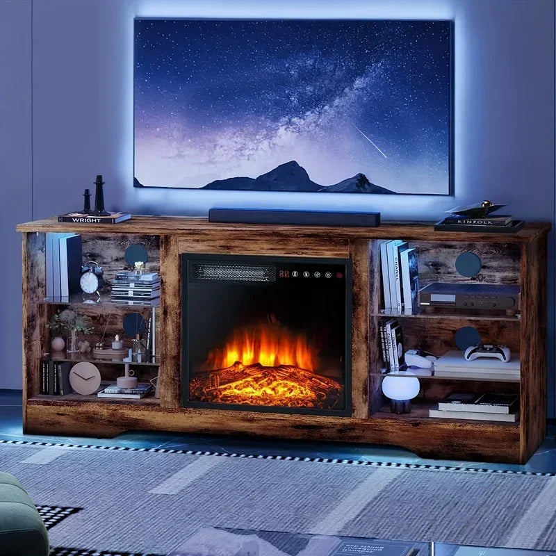 58" Fireplace TV Stand – Stylish Warmth & Entertainment in One