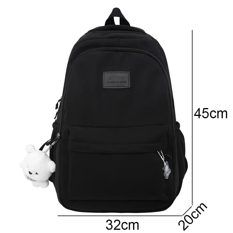 Trendy Waterproof College Backpack for Girls – High Capacity and Cute Design - Mrmora