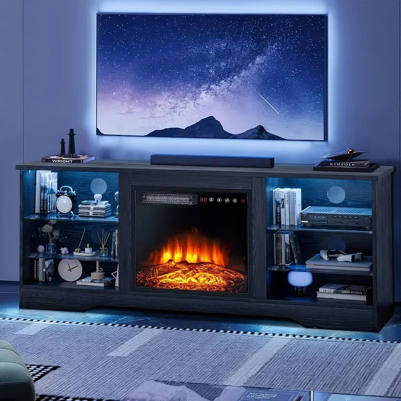 58" Fireplace TV Stand – Stylish Warmth & Entertainment in One