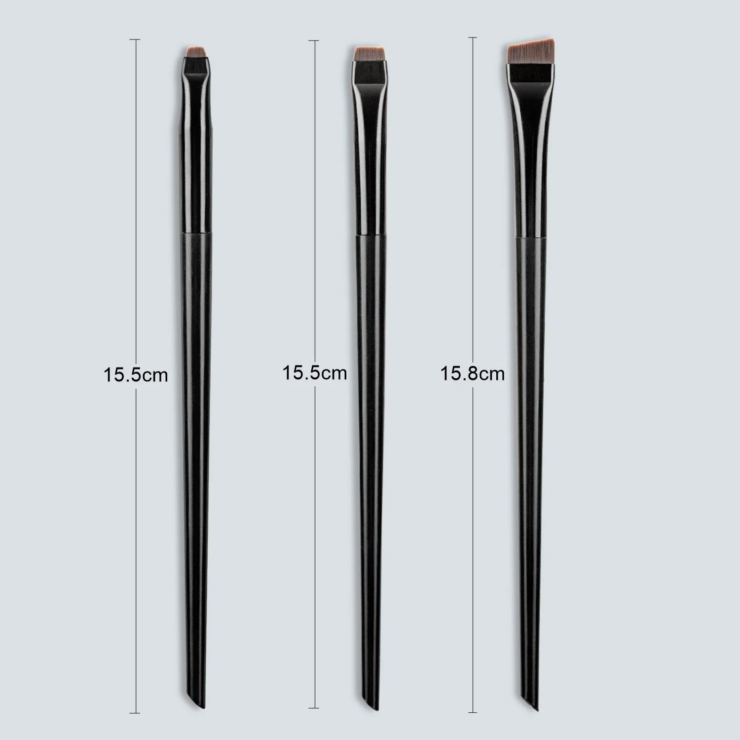 3 Pcs Edge Eyeliner & Eyebrow Brush Set - Mrmora