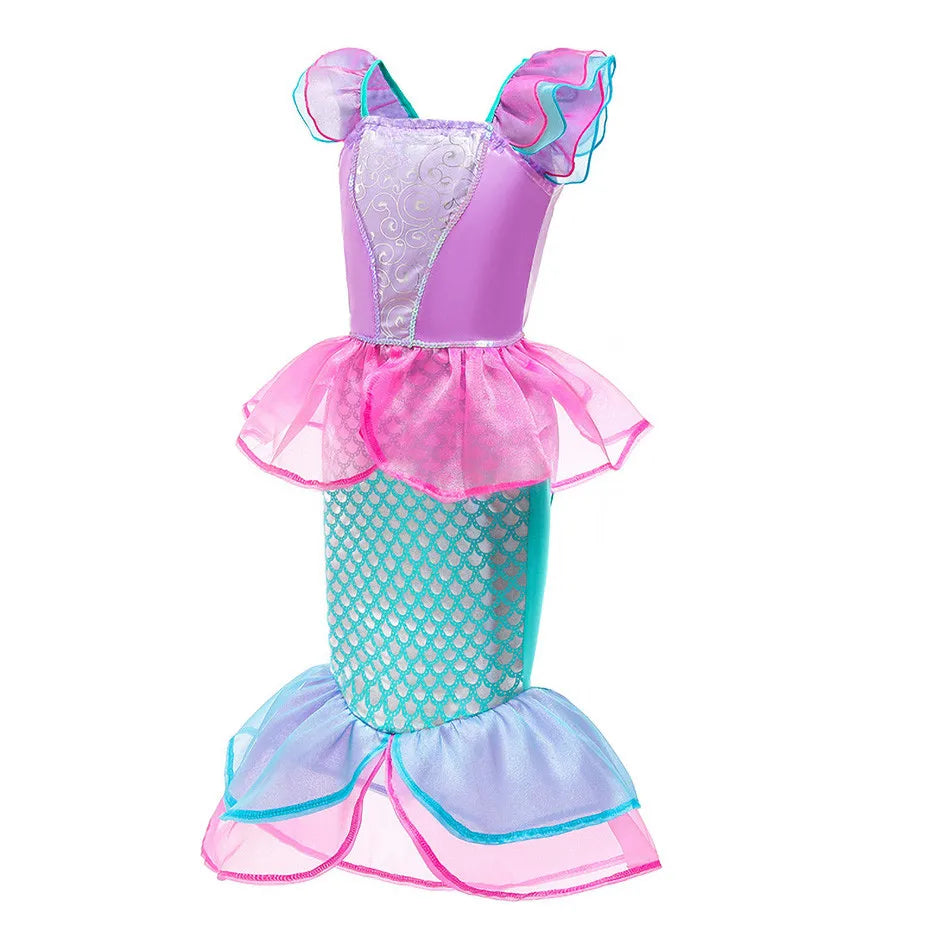 Princess Ariel Dress for Girls – Little Mermaid Halloween & Christmas Costume - Mrmora