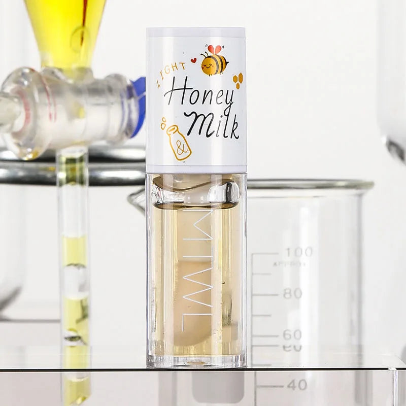 Peach Milk Honey Lip Oil – Hydrating, Line-Fading, and Glossy Shine - Mrmora