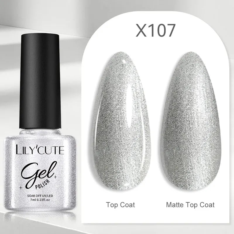 LILYCUTE Champagne Gold Glitter UV Gel – Nail Art Liner - Mrmora