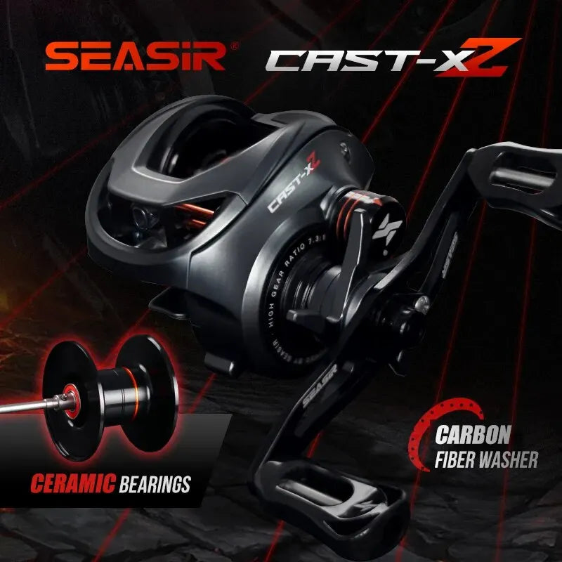 SEASIR Cast X2 Baitcasting Reel – Smooth & Powerful 7.3:1 - Mrmora