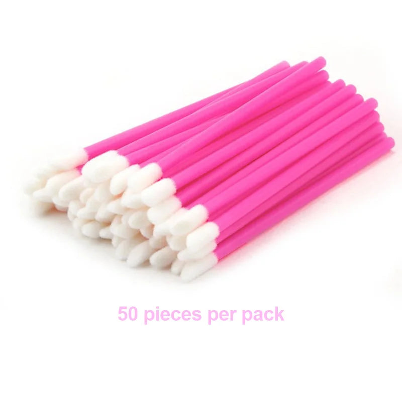 50 Pcs Disposable Lip Gloss Applicator Wands – Portable Beauty Tools - Mrmora