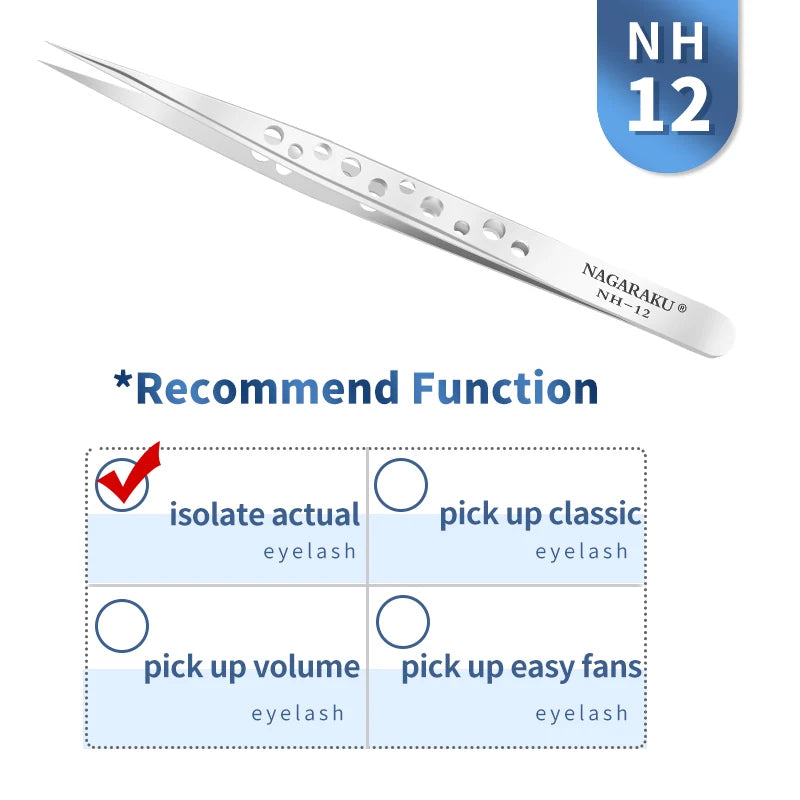 NAGARAKU Precision Eyelash Extension Tweezers - Mrmora