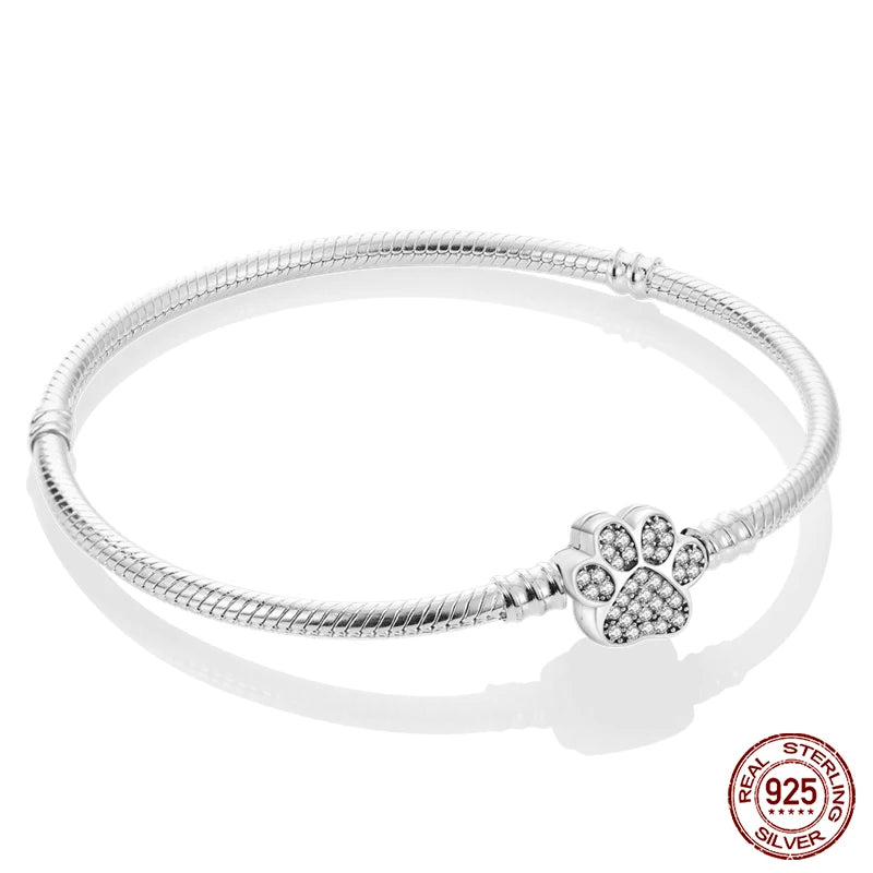 925 Silver Star, Moon & Clover Bracelet – Elegant Green Zircon Charm Gift - Mrmora