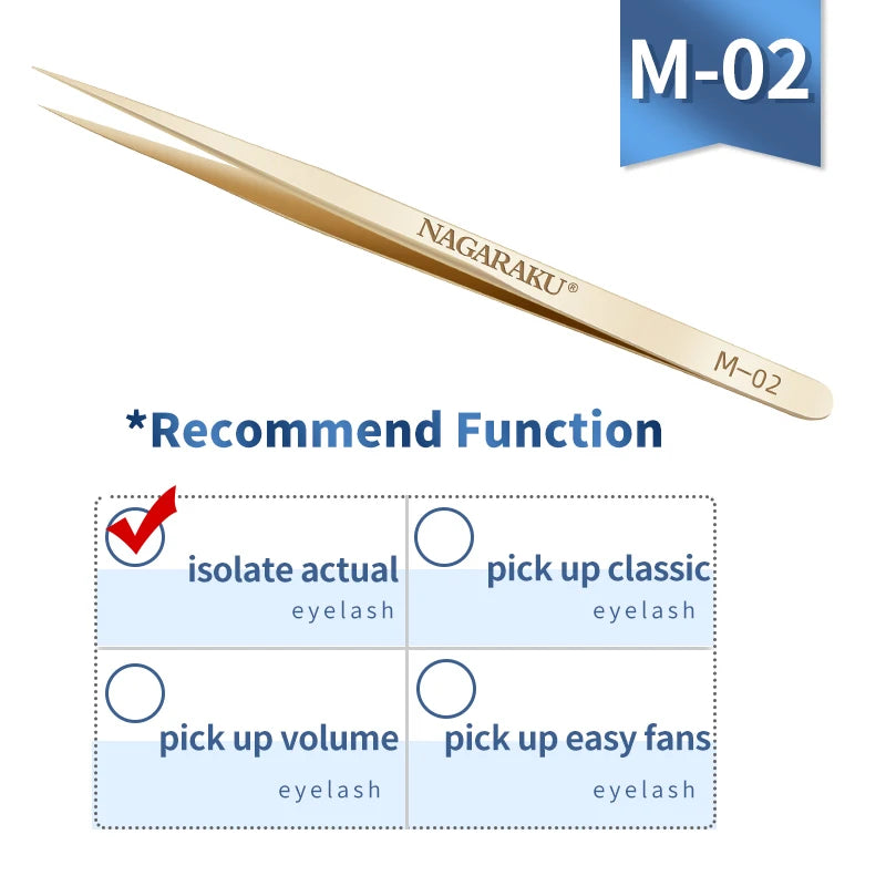 NAGARAKU Precision Eyelash Extension Tweezers - Mrmora