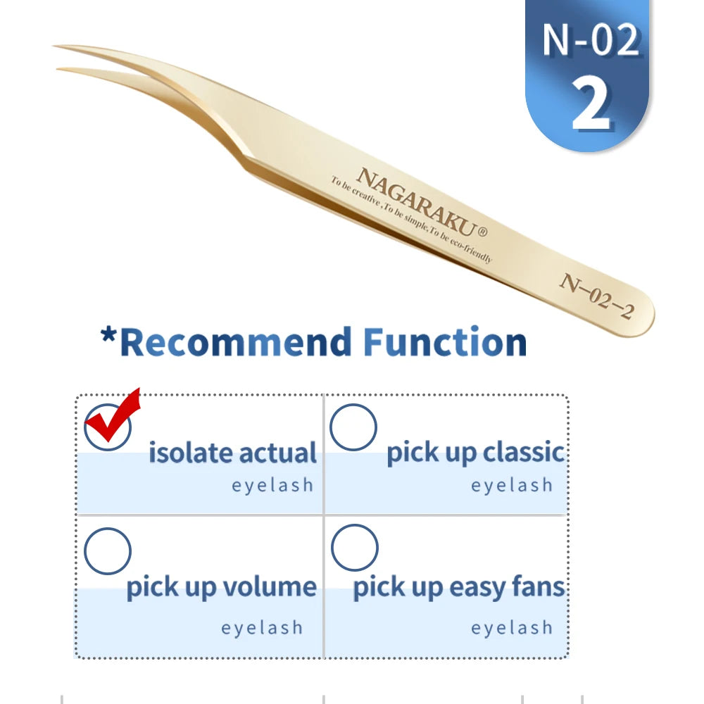 NAGARAKU Precision Eyelash Extension Tweezers - Mrmora