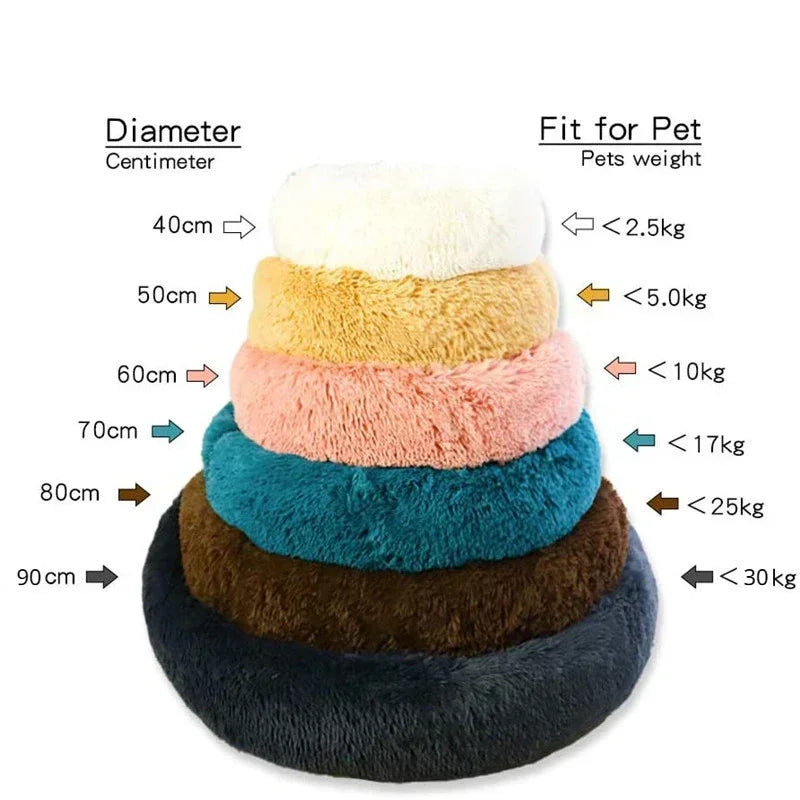 Soft Round Pet Bed for Cats & Dogs - Mrmora