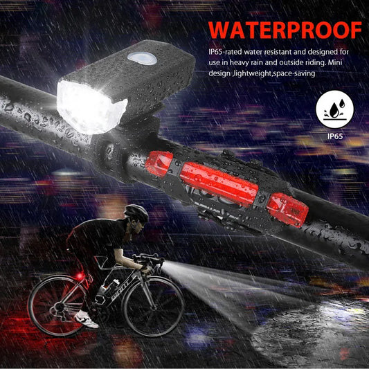 USB Rechargeable Bike Light Set - Mrmora