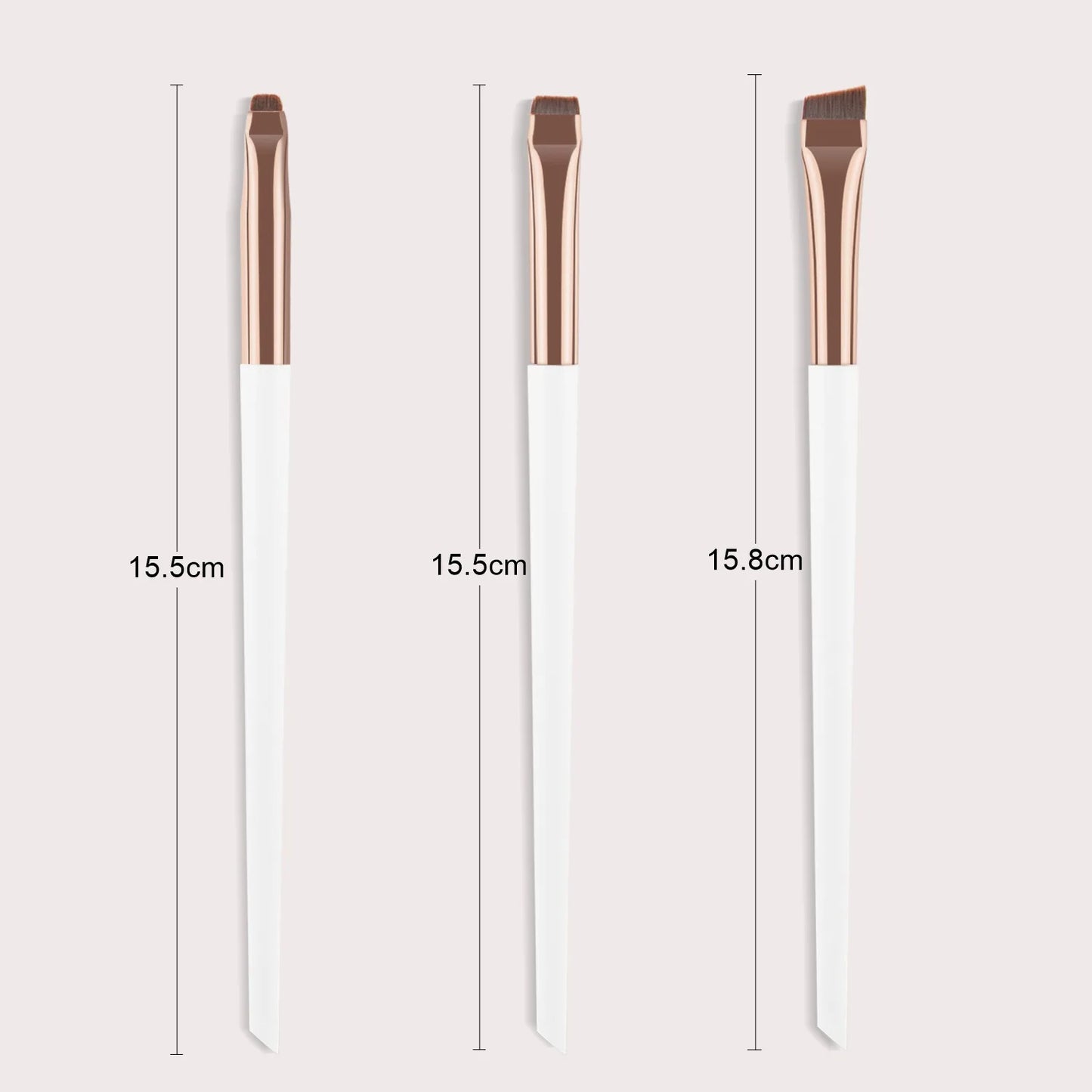 3 Pcs Edge Eyeliner & Eyebrow Brush Set - Mrmora