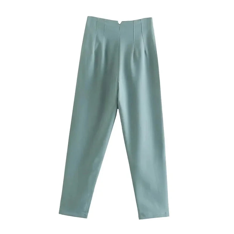 High-Waisted Formal Pencil Trousers – Office Wear for Women - Mrmora