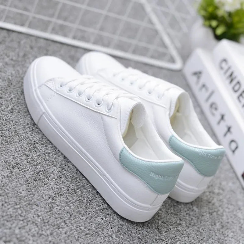 Classic White PU Sneakers - Mrmora