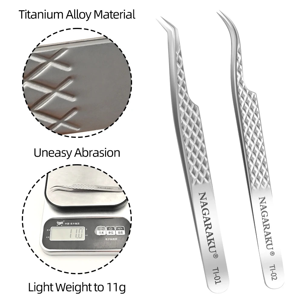 NAGARAKU Precision Eyelash Extension Tweezers - Mrmora