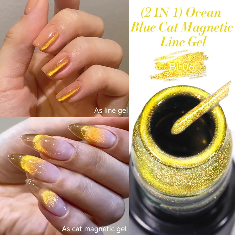 LILYCUTE Champagne Gold Glitter UV Gel – Nail Art Liner - Mrmora